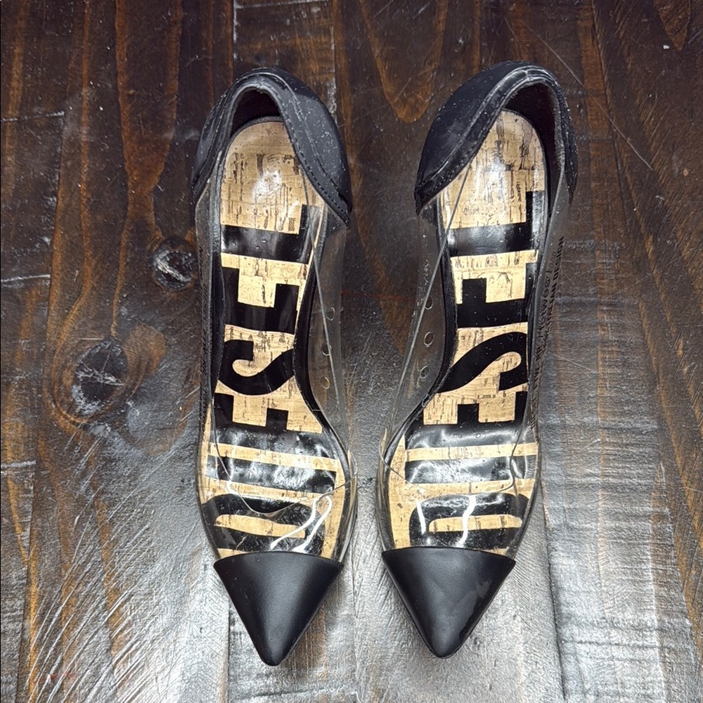 Diesel Black Heels with Sleek Pointed Toe
